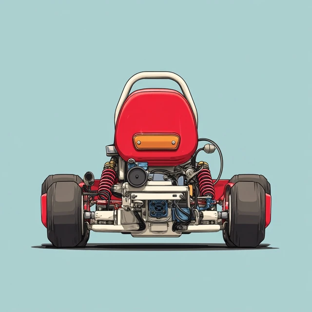 Go Kart Cartoon Illustration