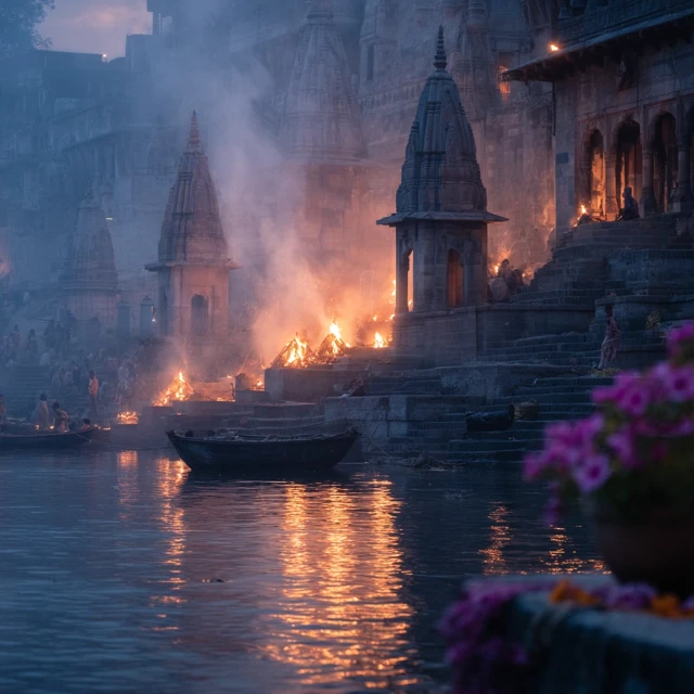 Ganges River Cremation Ceremony India Photography