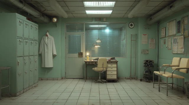 1950s Medical Office Interior Cold War Era