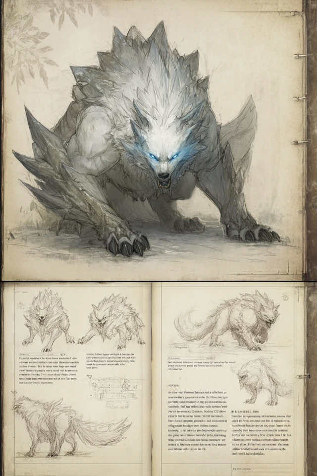 Ice Wolf Guardian Fantasy Art