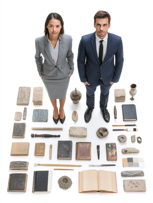 Business Professionals Knolling Artefacts