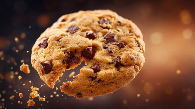 Chocolate Chip Cookie Close Up Food Photo