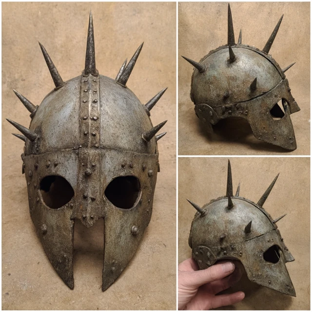 Orcish Helmet with Spikes Fantasy Armor