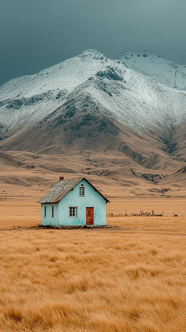 Bolivian Landscape 1954: Exile, House, Mountains