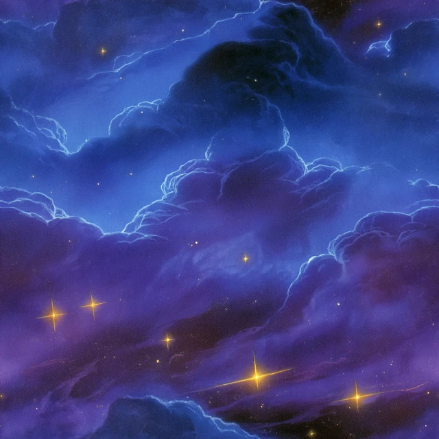 Night Sky Science Fiction Painting Stars Delight