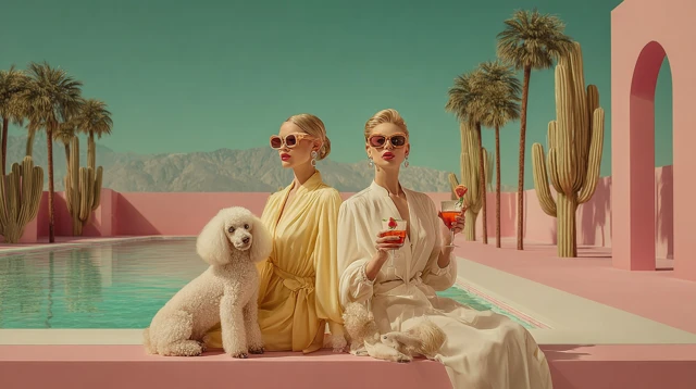 Mid Century Modern Palm Springs Poolside Glamour