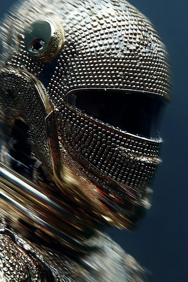 Golden Diving Suit Abstract Motion Blur