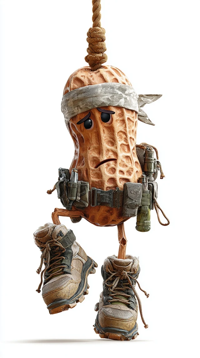 Peanut Soldier Cartoon Illustration