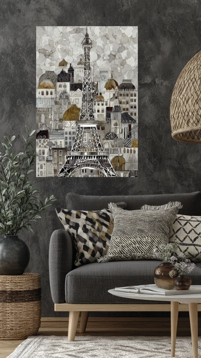 City Paradise Wall Art for Cozy Living Room