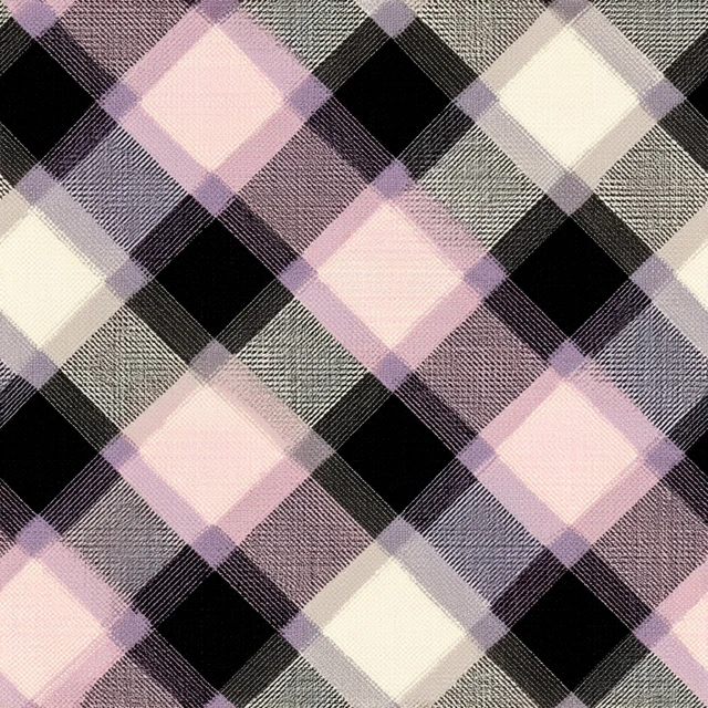 Pastel Tartan Plaid Pattern in Pink Purple and Black