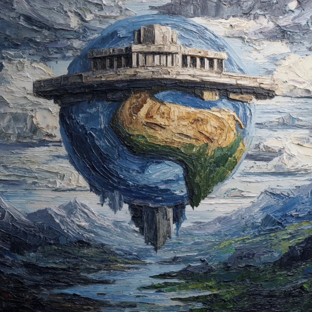 Justice League Watchtower Impasto Painting