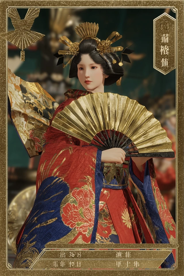 Tenshoin Atsuhime Samurai Card Illustration