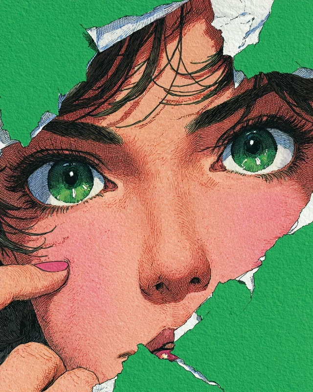 Sailor Jupiter Art Peeking Out Manga Style