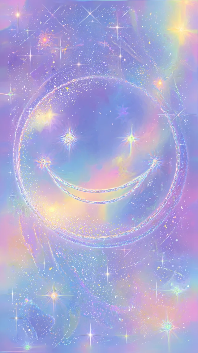Dreamy Smiley Face Pastel Wallpaper