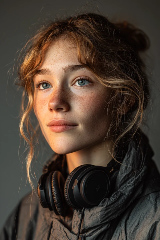 Neurodiverse Girl Portrait Calm and Thoughtful