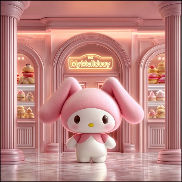 My Melody 3D Poster Neon Desserts Sanrio