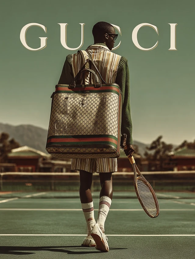 Gucci Tennis Advertisement 70s Sportswear Supermodel