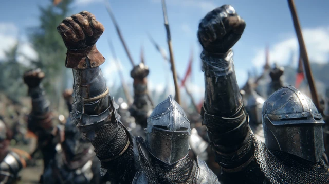 Medieval Knights Victory Battle Scene
