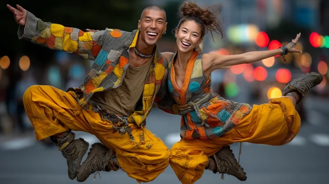 Energetic Dance in Tokyo Fusion of Culture and Style