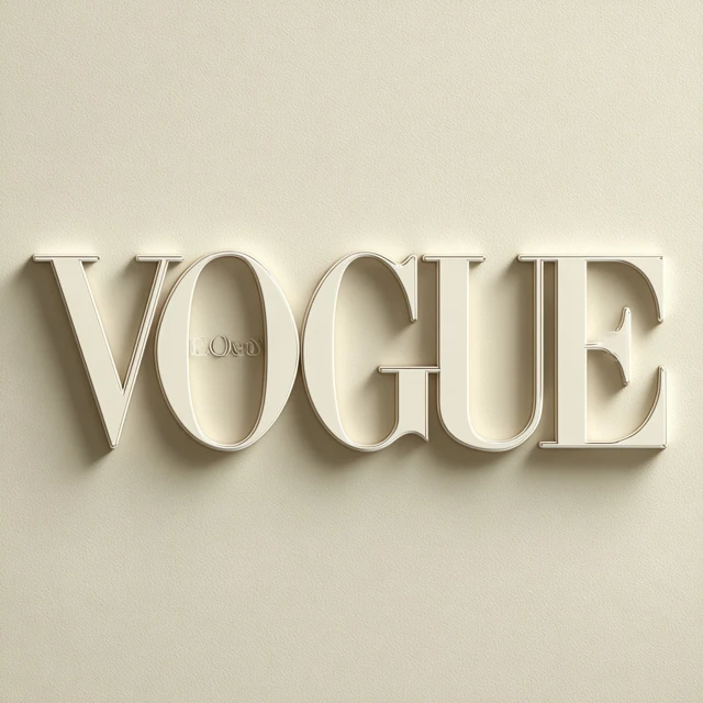VOGUE Logo 3D Illustration Minimalist Fashion
