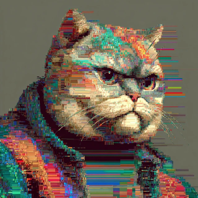 Giga Chad Cat Cool Cat with a Grumpy Face