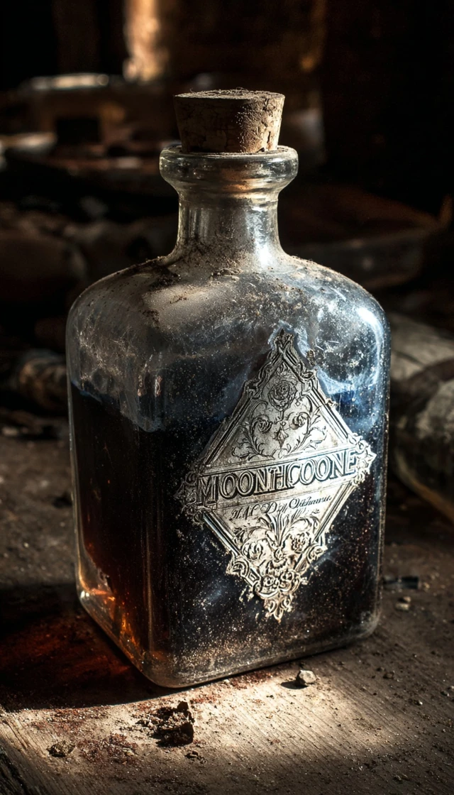 Moonstone Spirit Bottle Advertising Photo