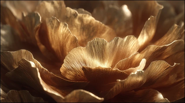 Golden Petals Macro Detailed Luxury