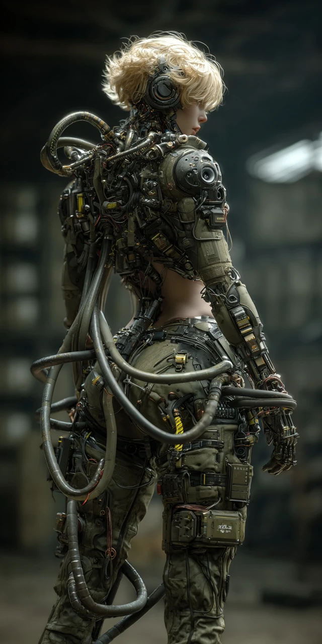 Cybernetic Female Portrait Futuristic AI