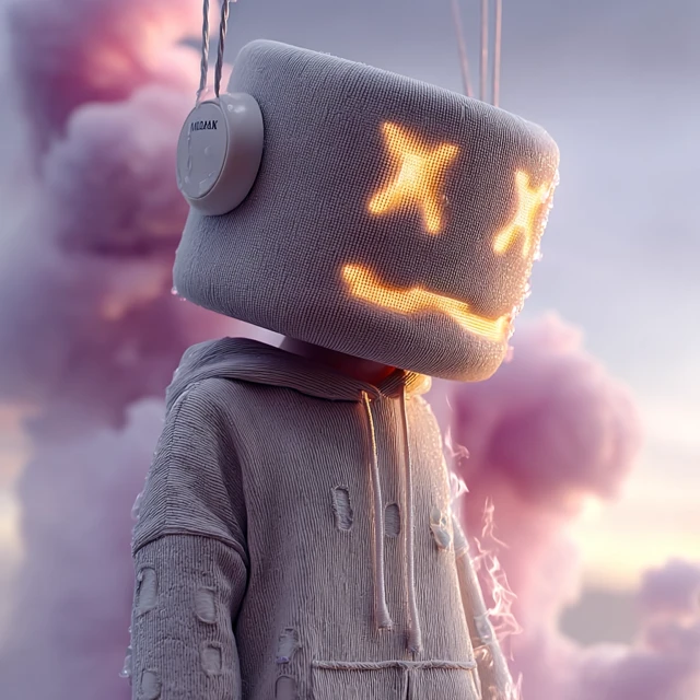 Marshmello Portrait: DJ Music Artist Artwork