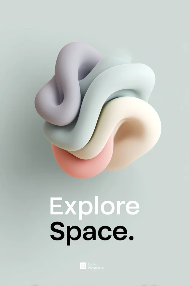 Explore Space Modern Abstract Poster Design