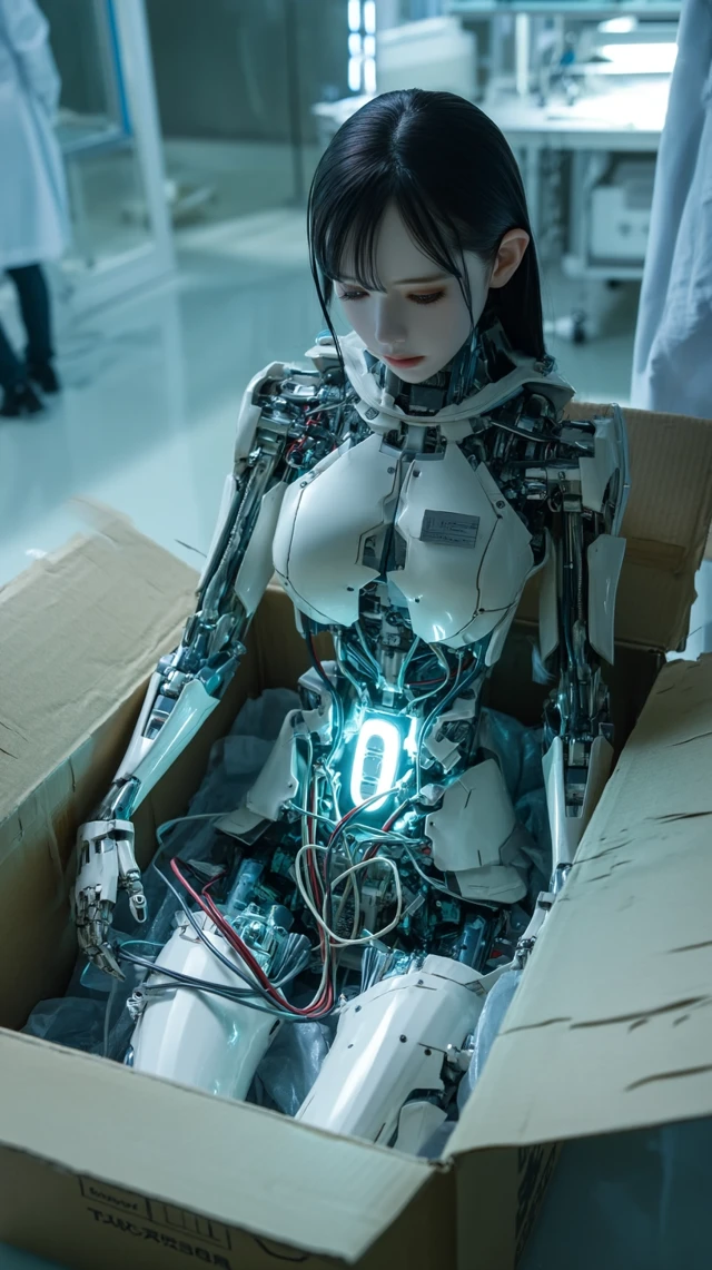 Cyberpunk Android in Laboratory Setting