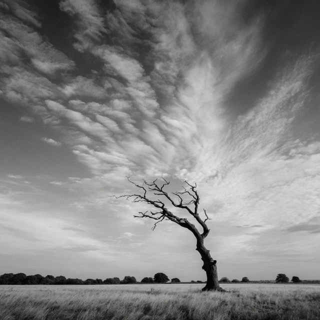 Dead Tree Under Asperitas Clouds Landscape Photography