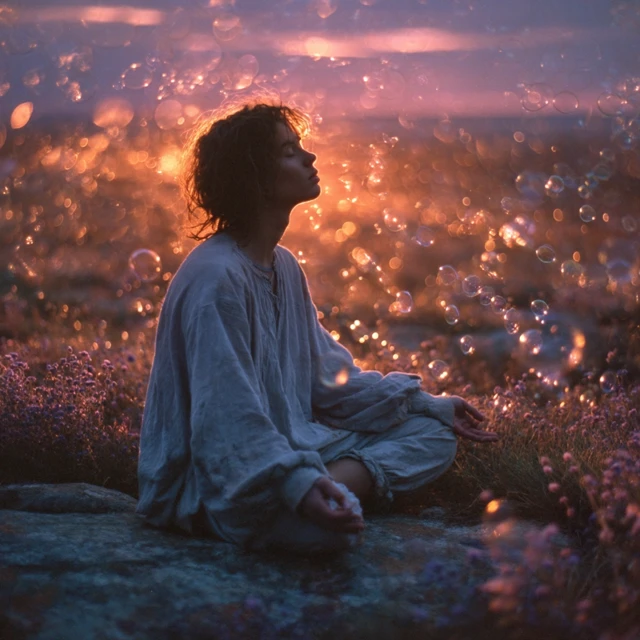 Meditation Dreamlike Still Golden Hour Ethereal