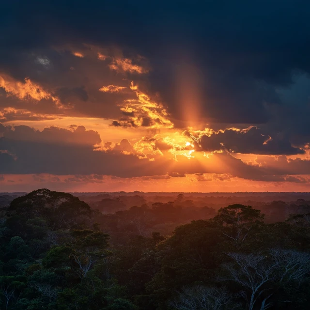 Yucutan Rainforest Sunset Photography