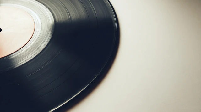 Vintage Vinyl Record Player Close Up Retro Music
