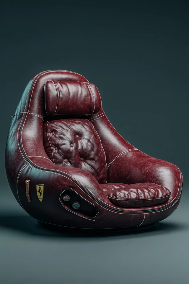Ferrari Leather Chair Luxury Designer Toy Aesthetic