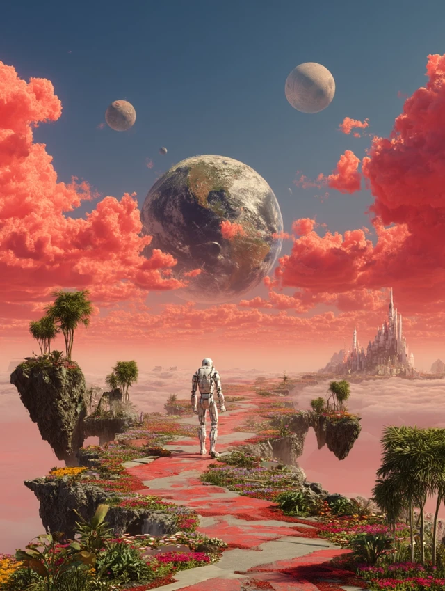 AI Prometheus Journey Fantasy Landscape