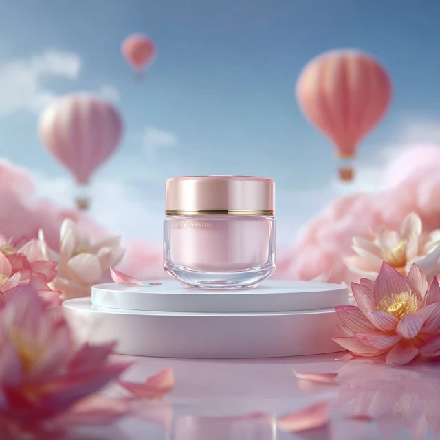 Luxury Cosmetic Jar Dreamy Pink Fantasy Product