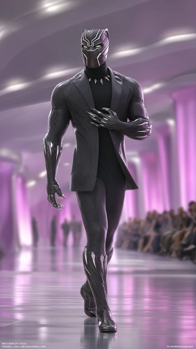 Black Panther and Chadwick Boseman Runway Photo