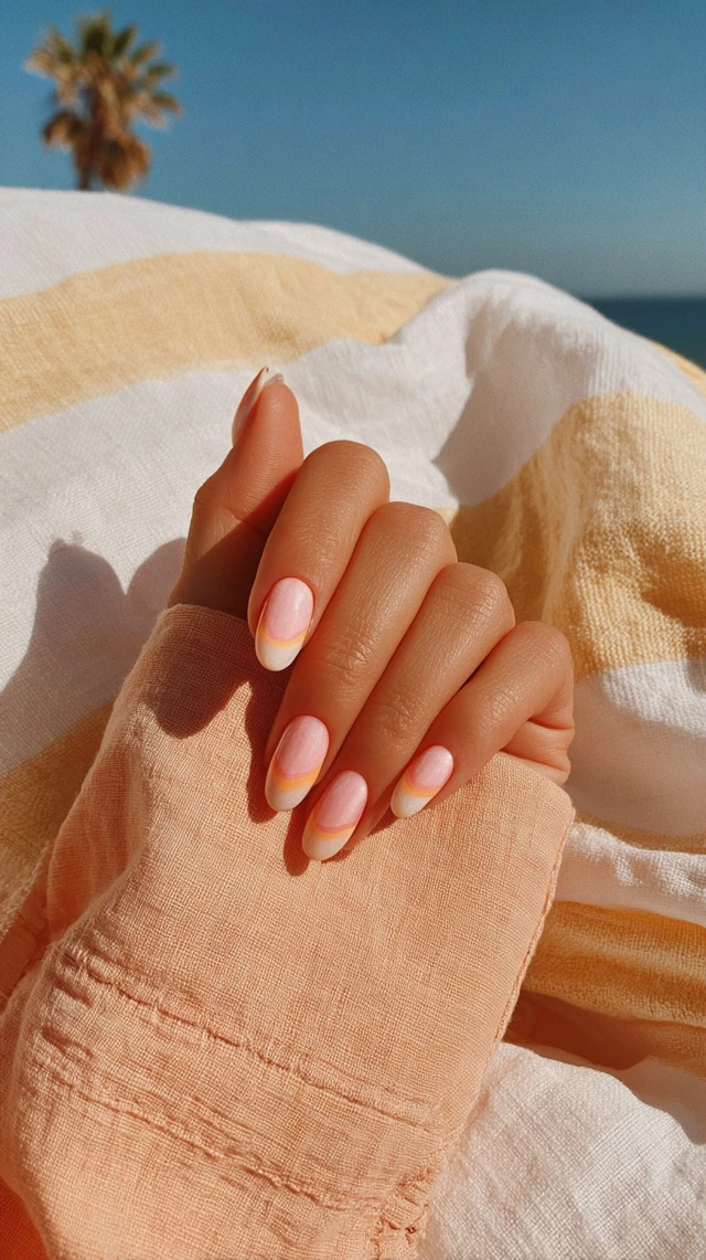 Summer Nails Sunset Beach Vibes