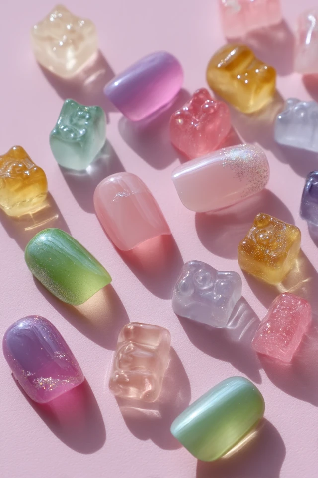 Gummy Jelly Nail Art: Fluffy, Soft, and Transparent