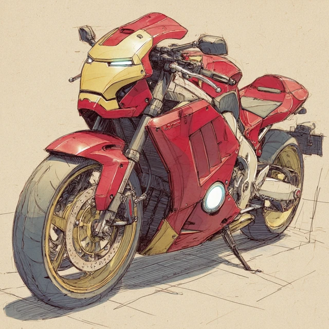 Iron Man Motorcycle Futuristic Bike Concept Art
