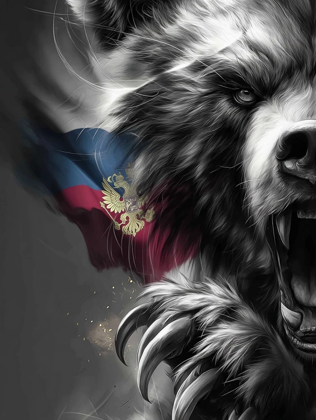 Furious Bear Roaring Powerful Claw