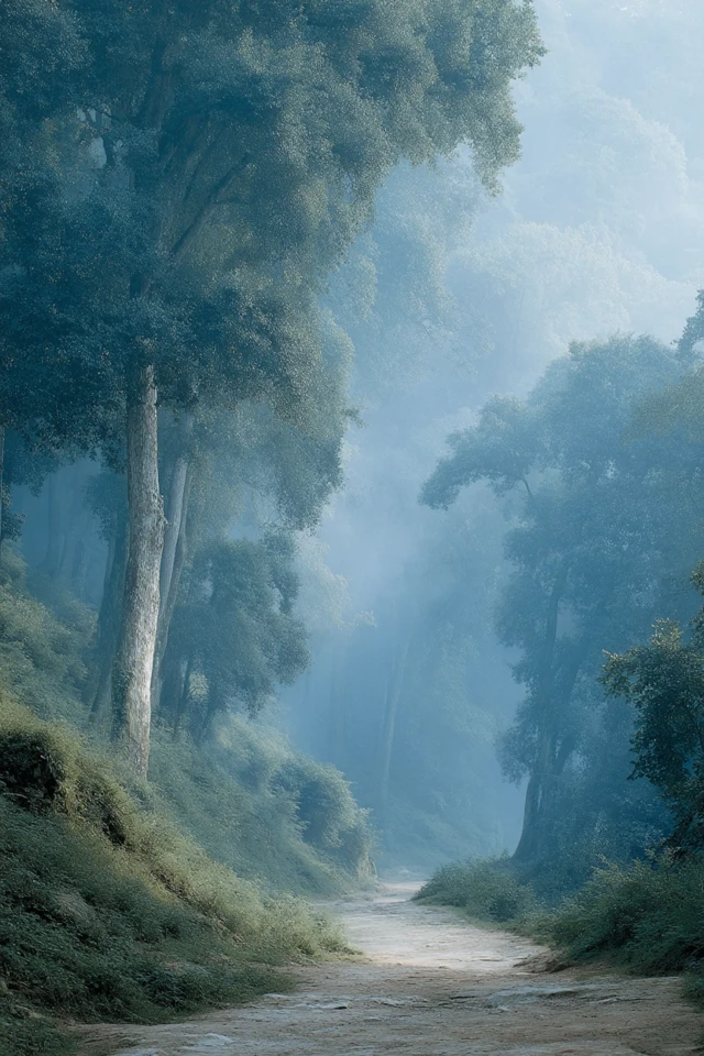 Deep Blue Forest Hiking Trail - Nature Scenery