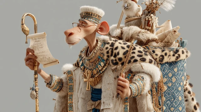 Egyptian Royal Scribe in Pixar 3D