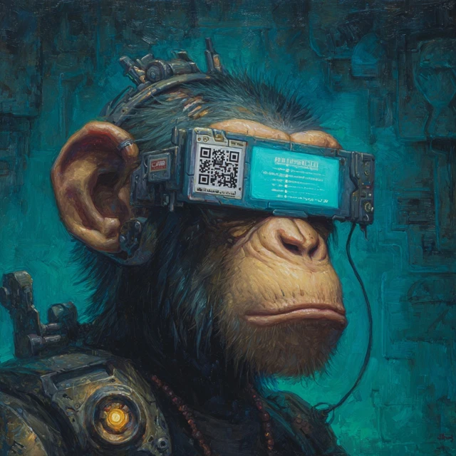 Cyberpunk Ape Oil Painting NFT Collectible