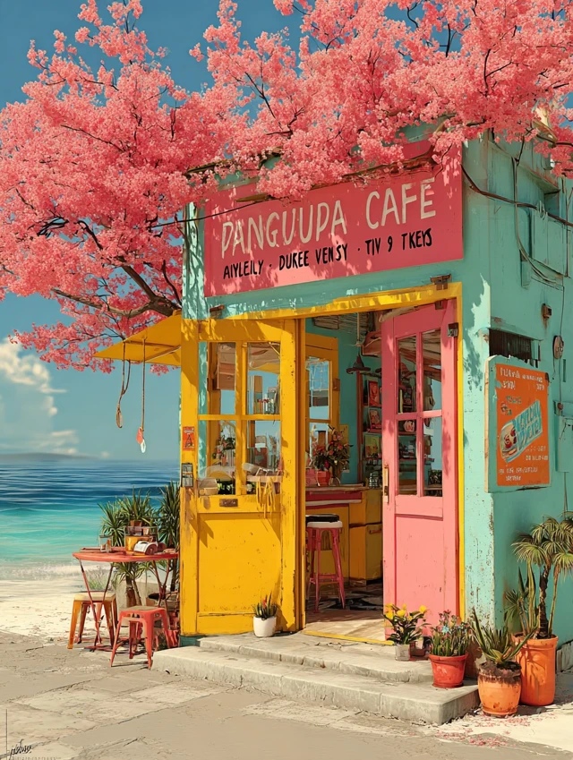Panguupa Cafe Beachside Paradise Sunny Summer Vacation
