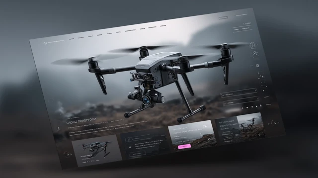 Luxury Drone Website Landing Page Design Premium