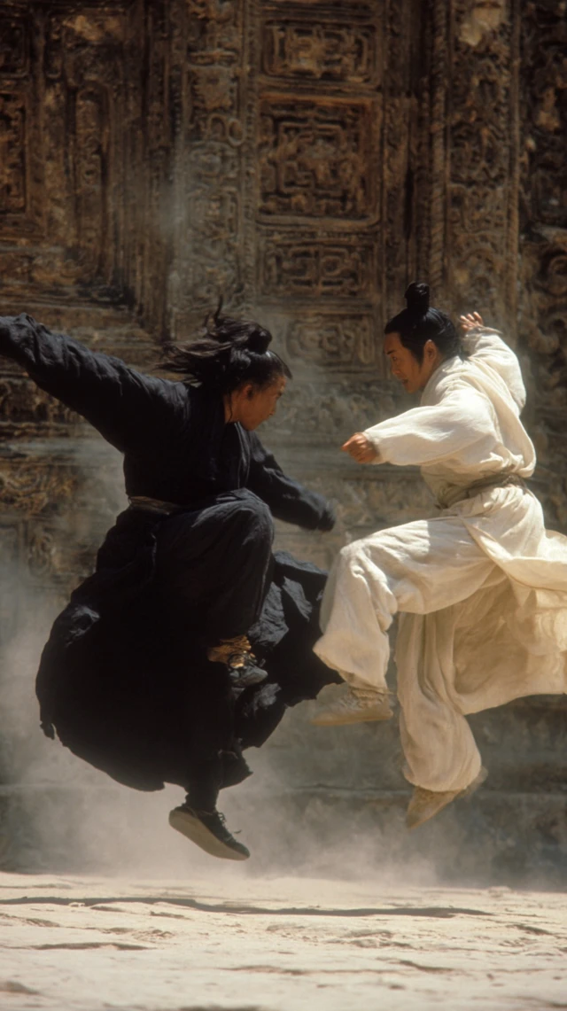1980s Wuxia Movie Still Martial Arts Combat