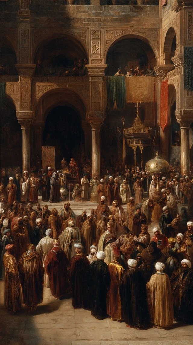 King Alfonso X Wise and Muslim Families in Spanish Palace